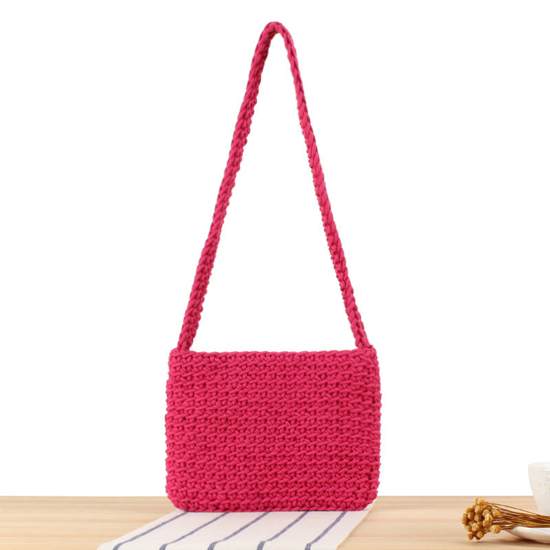 Handbag Made of High-Quality Macrame with Stylish Shoulder Strap Bowlift