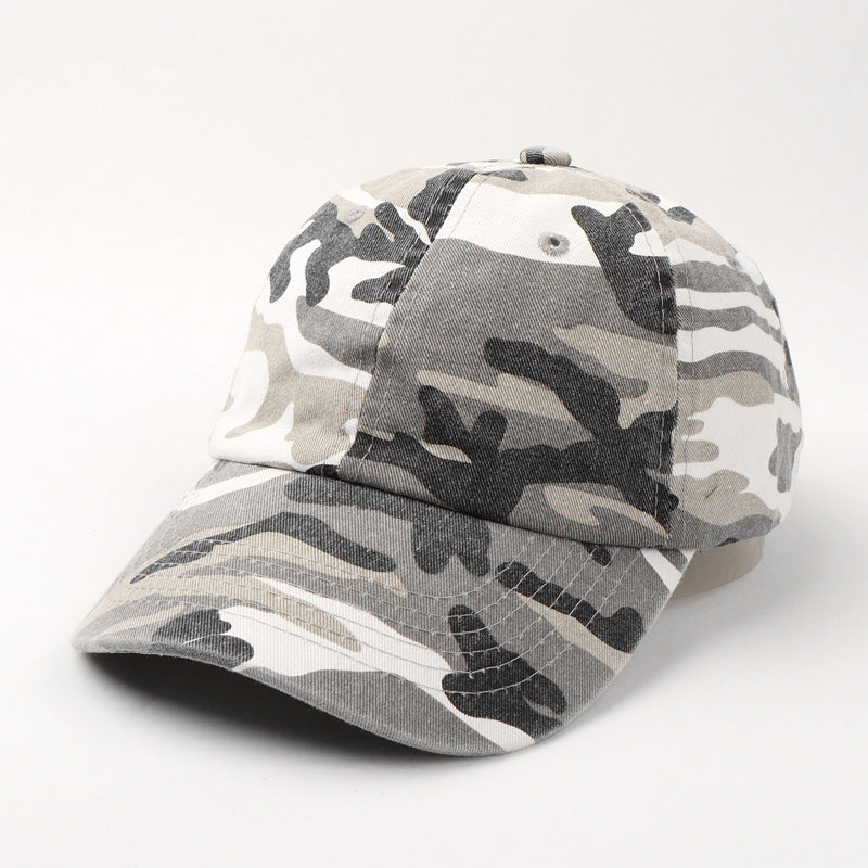 Unisex Camo Print Adjustable Baseball Cap Bowlift