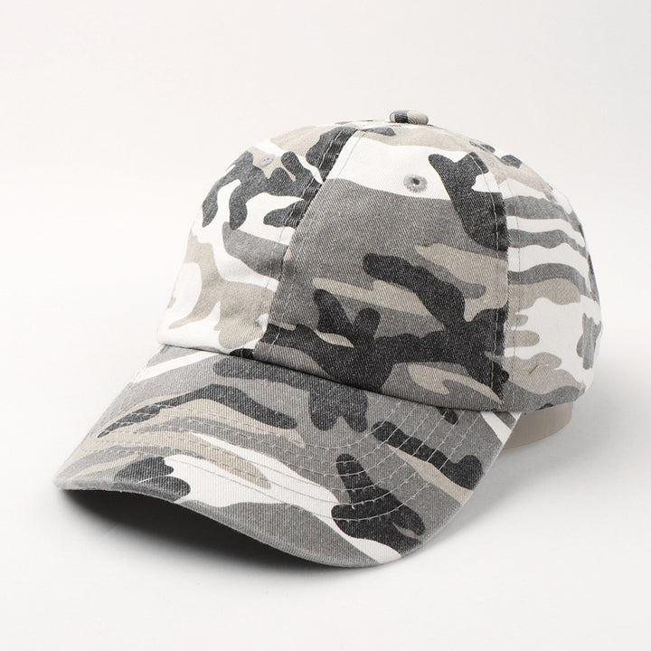 Unisex Camo Print Adjustable Baseball Cap Bowlift