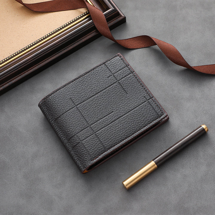Textured Leather Wallet Bowlift