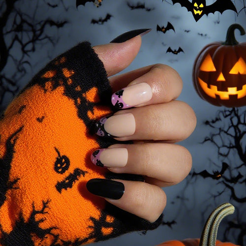 Halloween-Themed Artistic Press-On Nails Bowlift