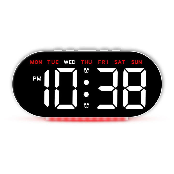 Digital LED Alarm Clock with Multifunctional Date Display Bowlift