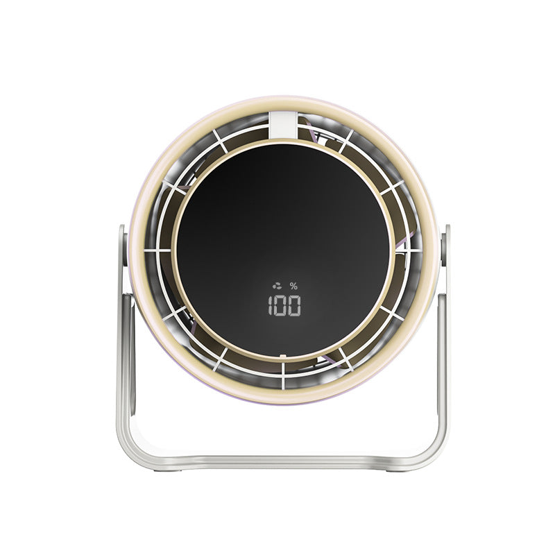 Women's portable table fan with LED light Bowlift