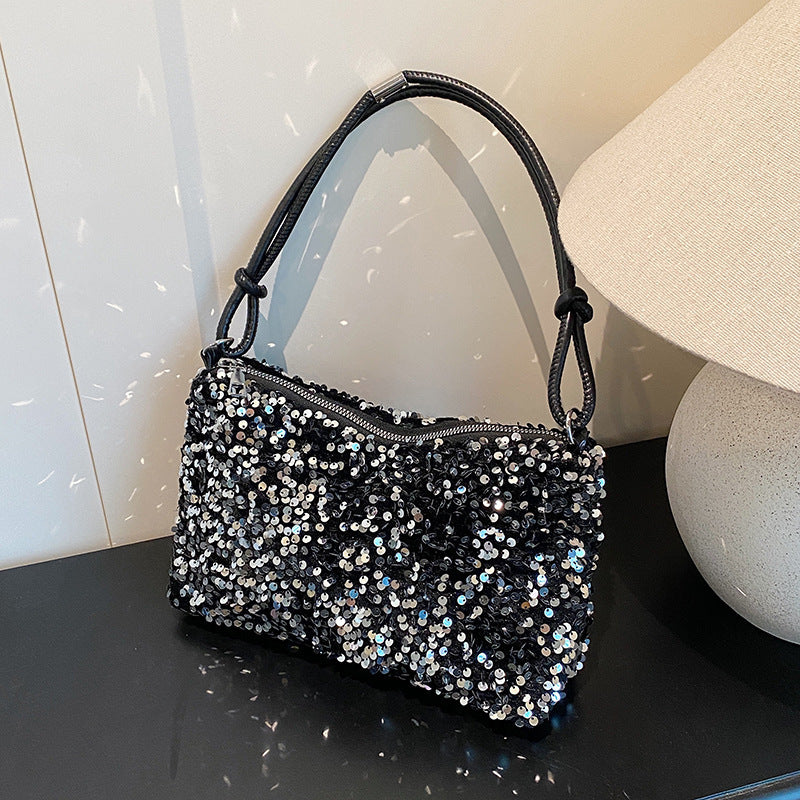 Glamorous Sequin Embellished Shoulder Bag Bowlift