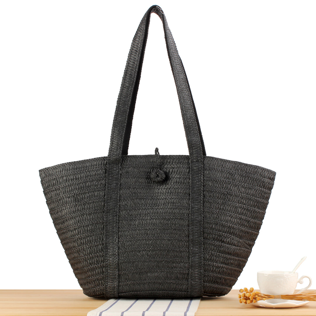 Elegant Tote Bag Made of Woven Natural Material Bowlift