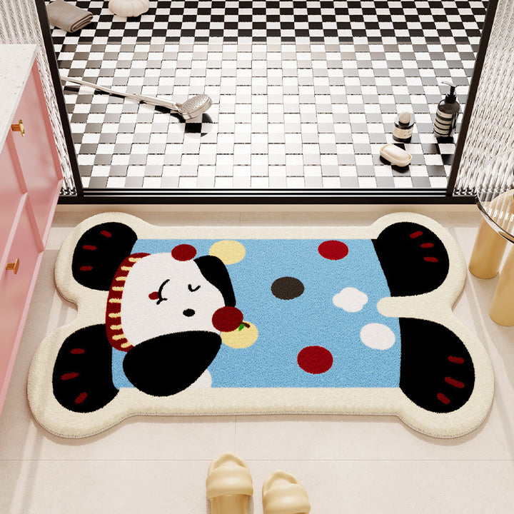 Plush Bear-Shaped Bath Mat
