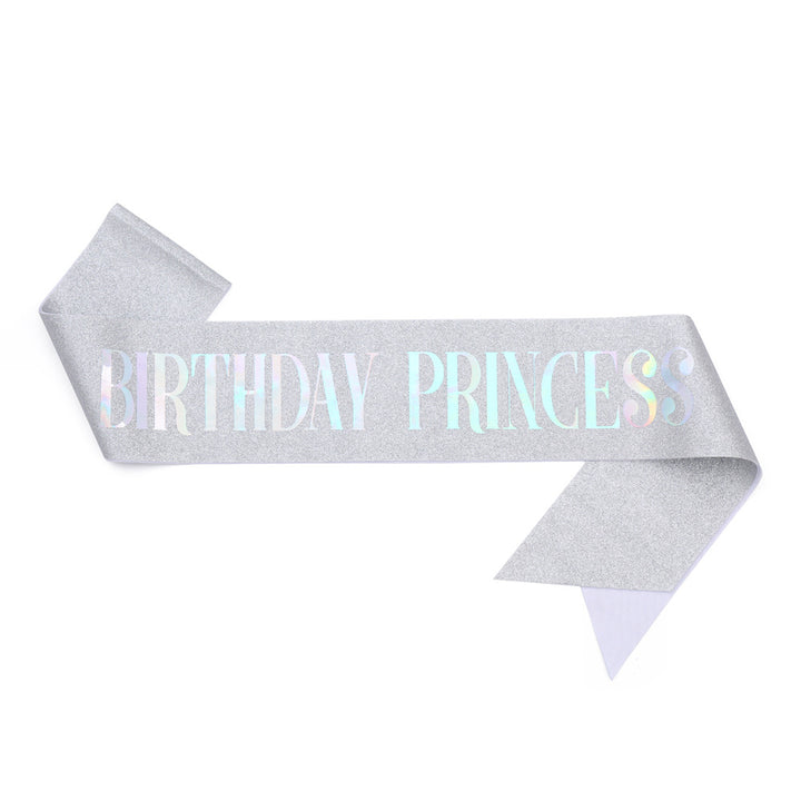 Women's Birthday Sash with Glitter Design Bowlift