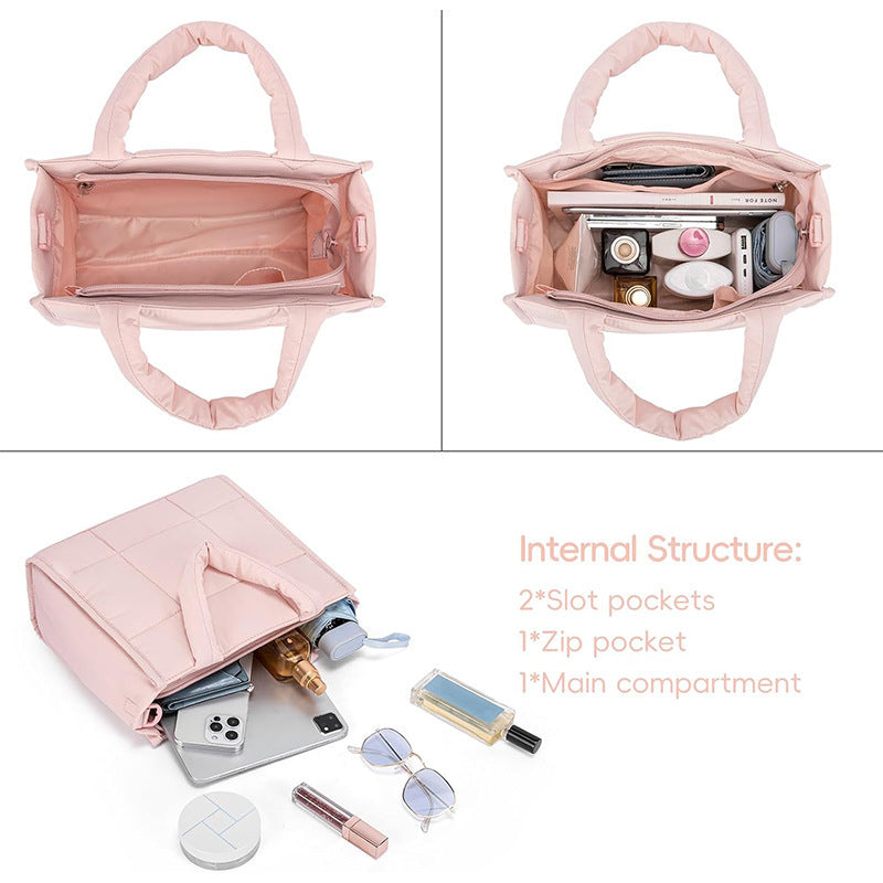 Fashionable Quilted Crossbody Bag Bowlift