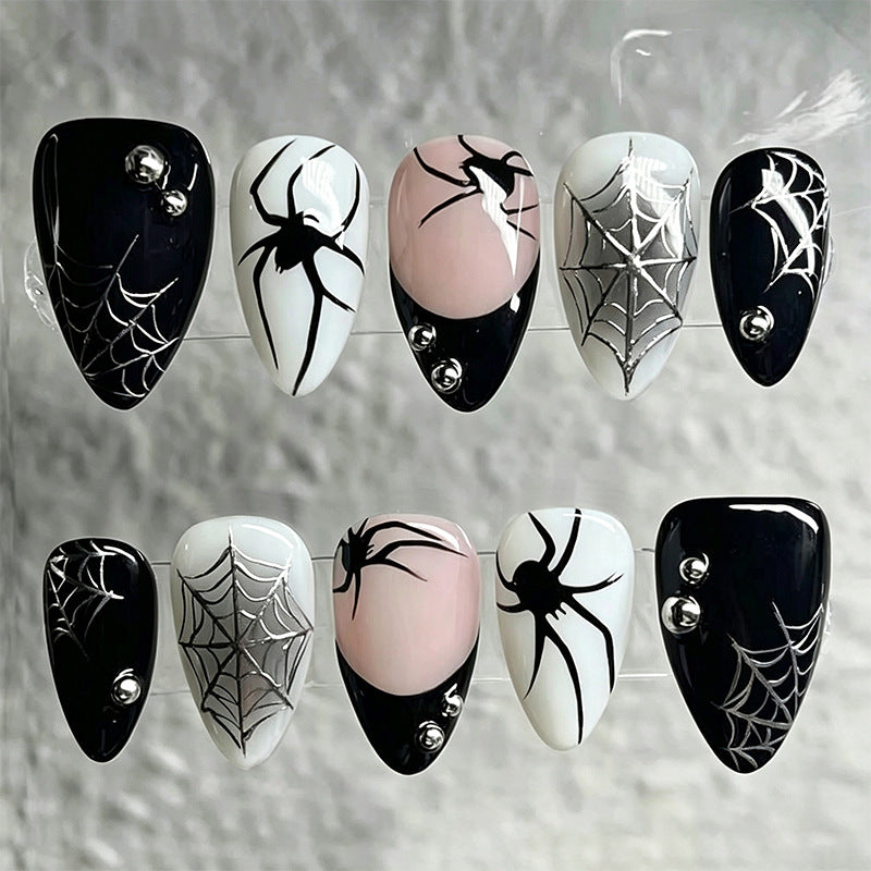 Creative nail art set with Halloween spider design Bowlift