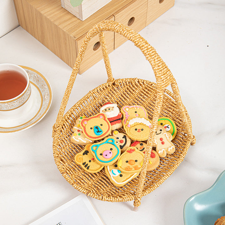 Women Handcrafted Storage Basket with Round Design Bowlift