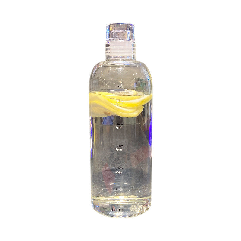 Women's Motivational Water Bottle with Time Markers Bowlift