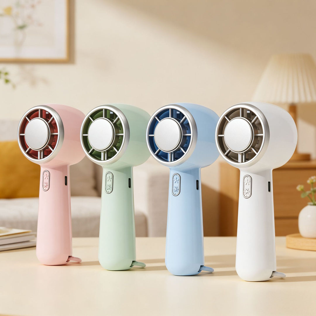 Women Portable Hand Fan with Ergonomic Design and USB Charging Function Bowlift