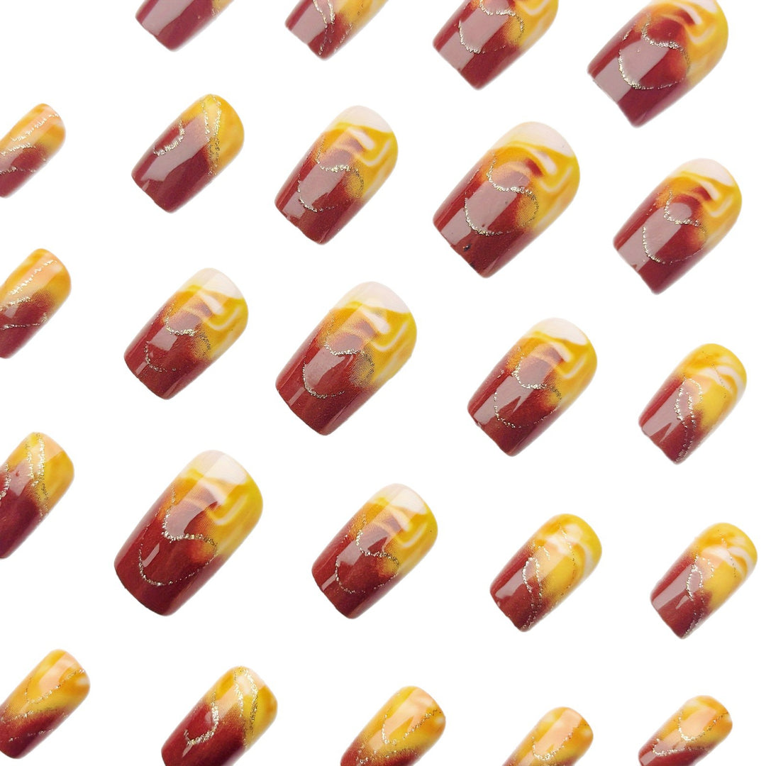 Marble Design Nail Art Bowlift
