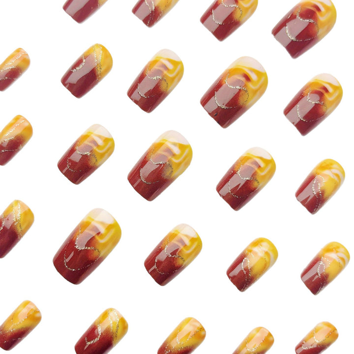 Marble Design Nail Art Bowlift