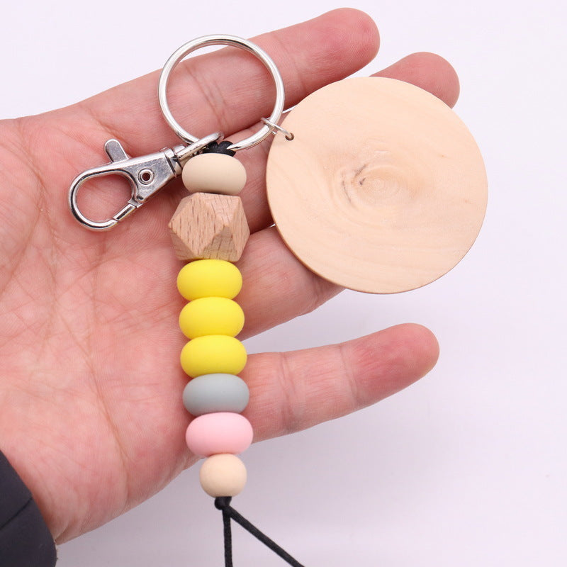 Decorative Wooden Beaded Keychain Bowlift