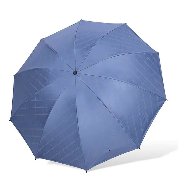 Compact Windproof Automatic Folding Umbrella with Geometric Grid Canopy Bowlift