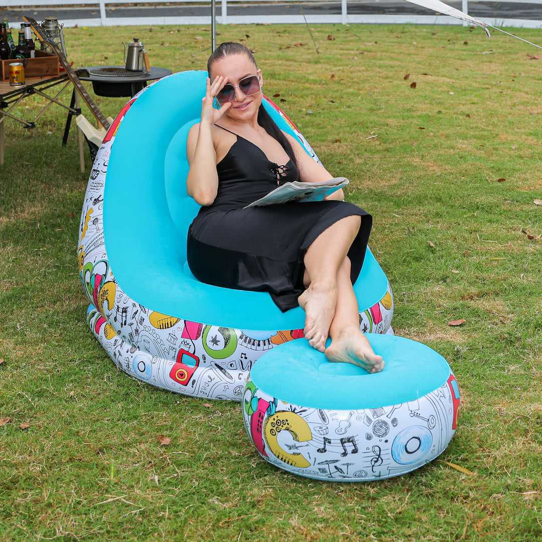 Women Inflatable Comfort Sofa with Ergonomic Backrest Bowlift