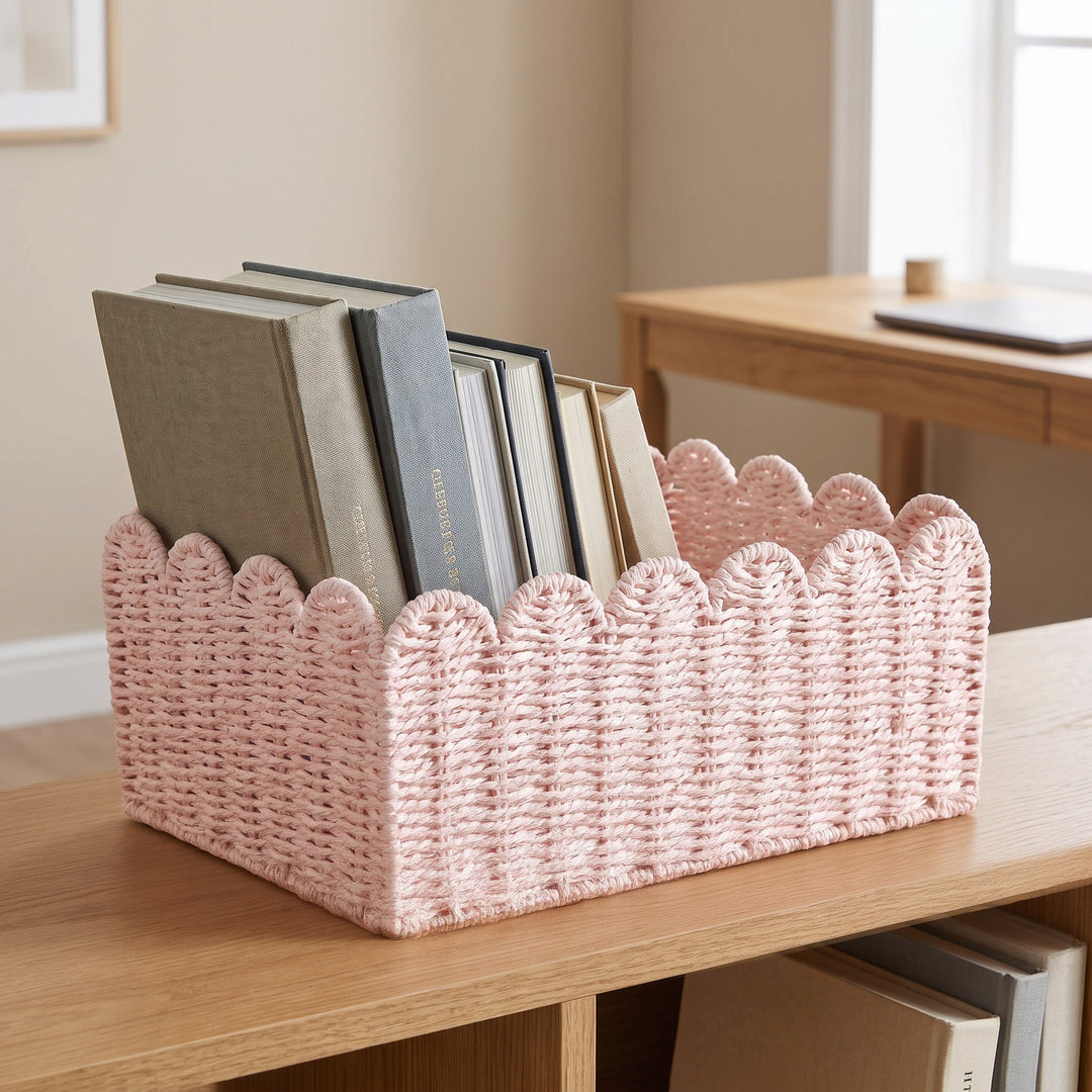 Modern storage basket with wavy edge Bowlift