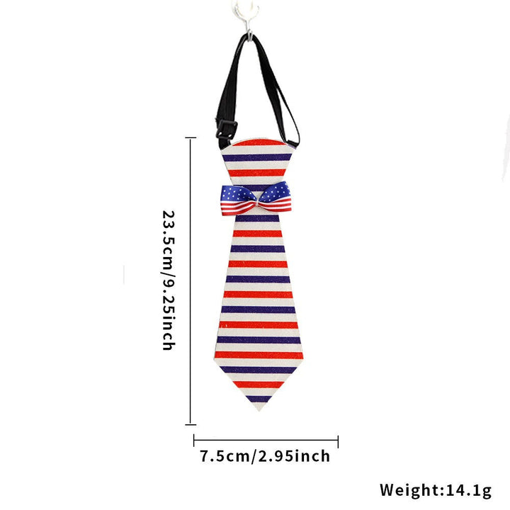 Independence Day adjustable novelty necktie with pre-tied bow and buckle strap Bowlift