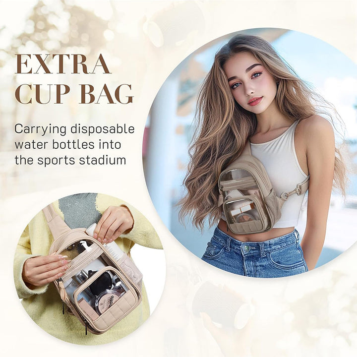 Multifunctional Transparent Sling Bag Bowlift