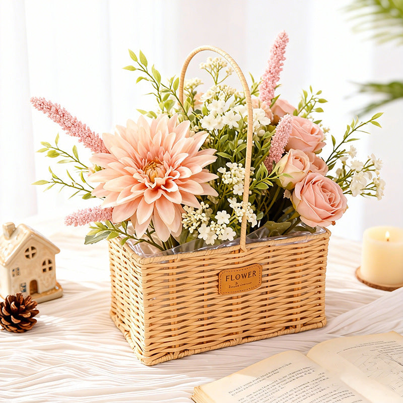 Decorative Wicker Storage Basket Bowlift