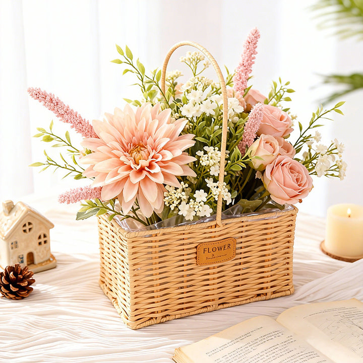 Decorative Wicker Storage Basket Bowlift