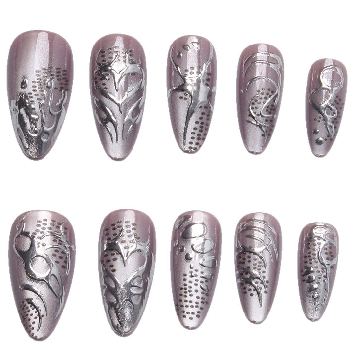 Artful Nail Tips with Modern Design Bowlift