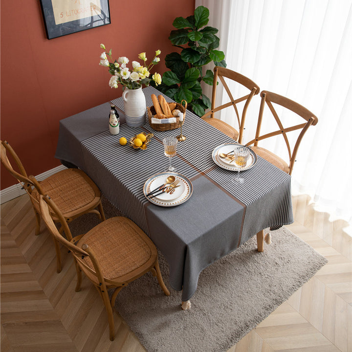 Elegant Striped Tablecloth