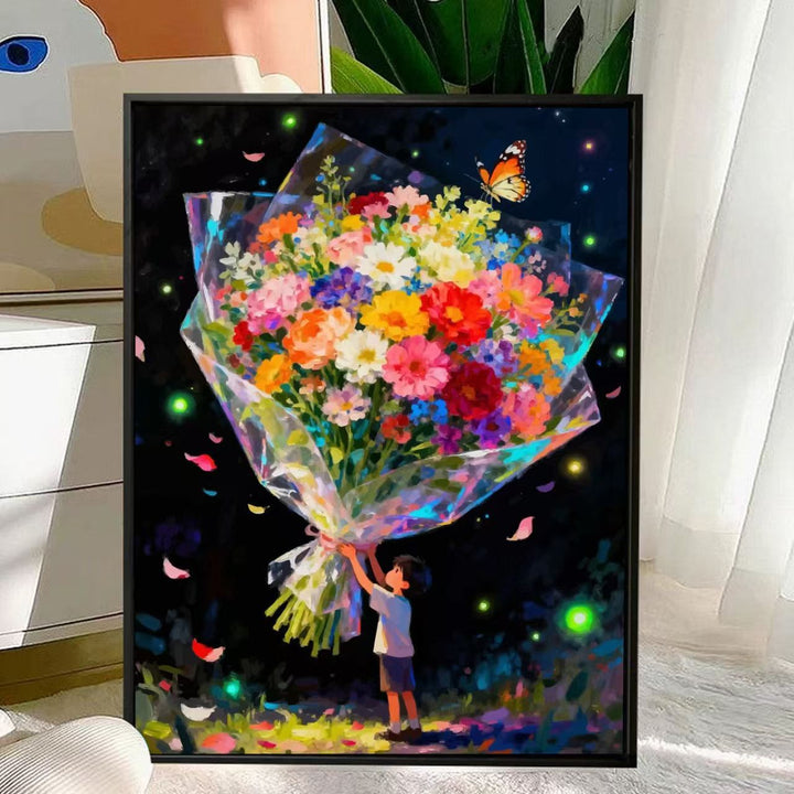 Charming Floral Bouquet Canvas Art Bowlift