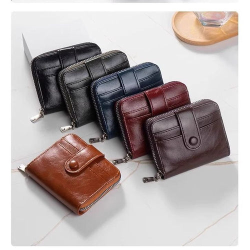 Compact Zippered Card Wallet Bowlift