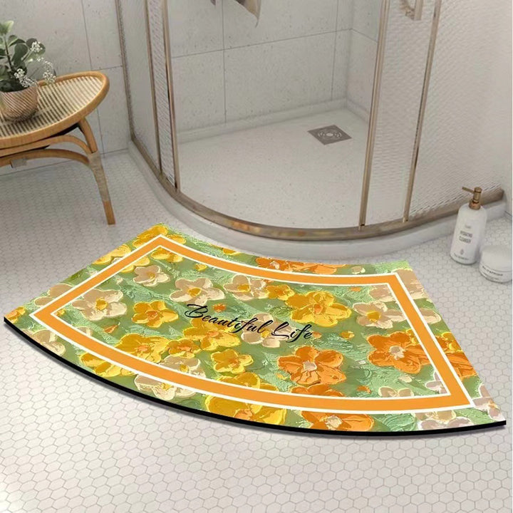 Artistic Curved Bath Mat Bowlift