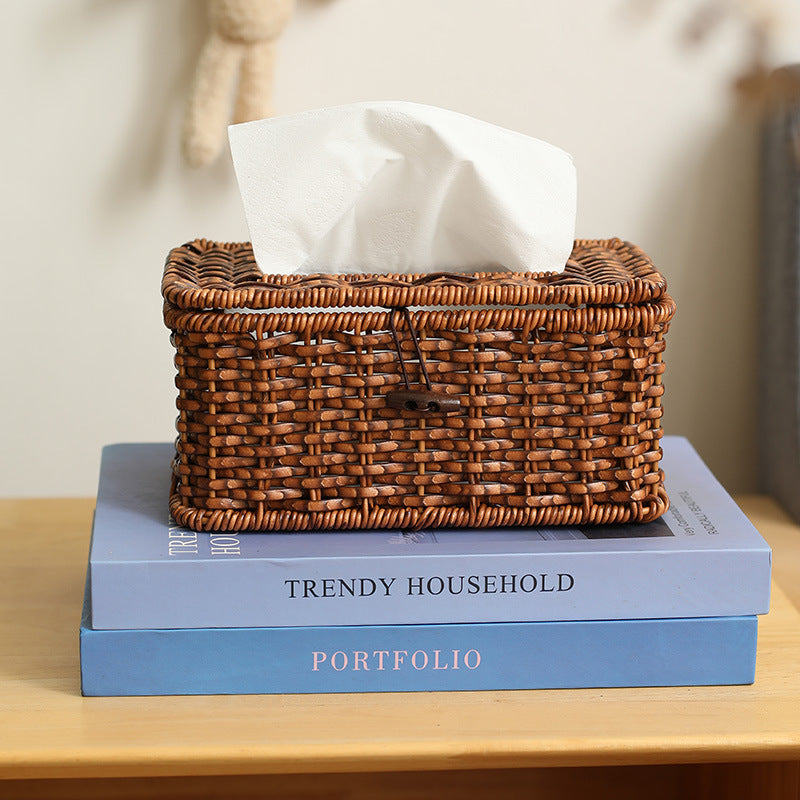 Handcrafted Wicker Storage Box Bowlift