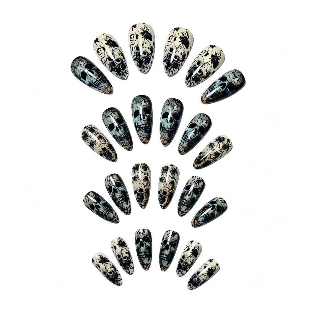 Artistic Skull-Themed Nail Art Bowlift 1788155651