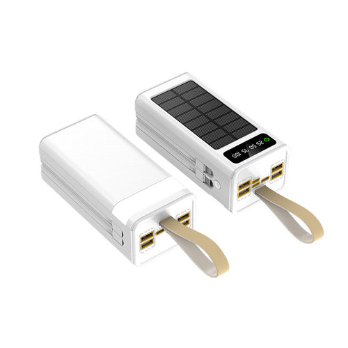 Solar power bank with integrated charging ports and digital display Bowlift