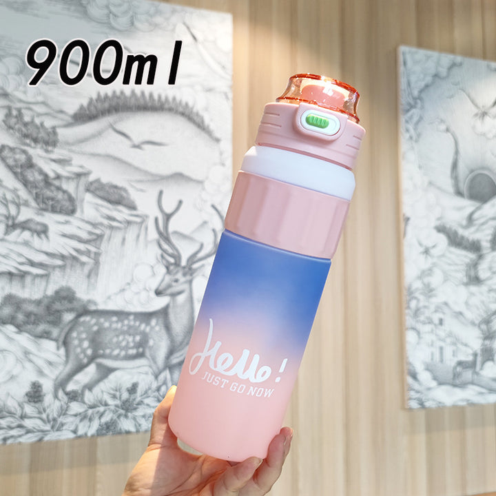 Ladies versatile drinking bottle with innovative flip lid Bowlift