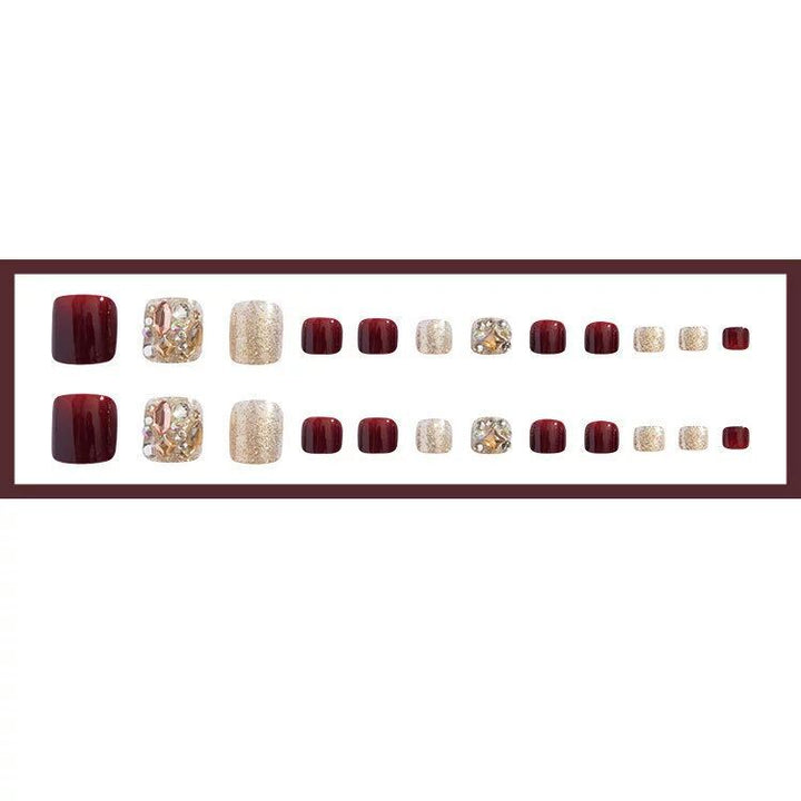 Premium Crystal-Embellished Toe Nail Art Bowlift