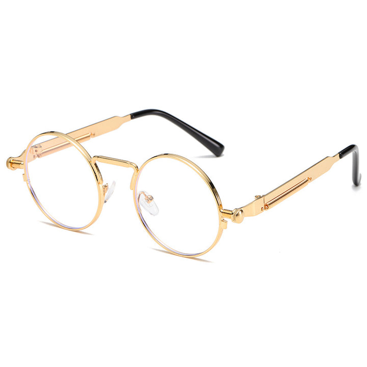 Women's fashionable round sunglasses with precise metal frame Bowlift