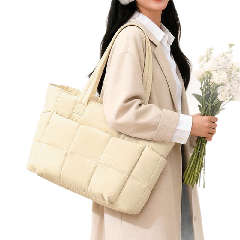 Quilted Multi-Pocket Tote Bowlift