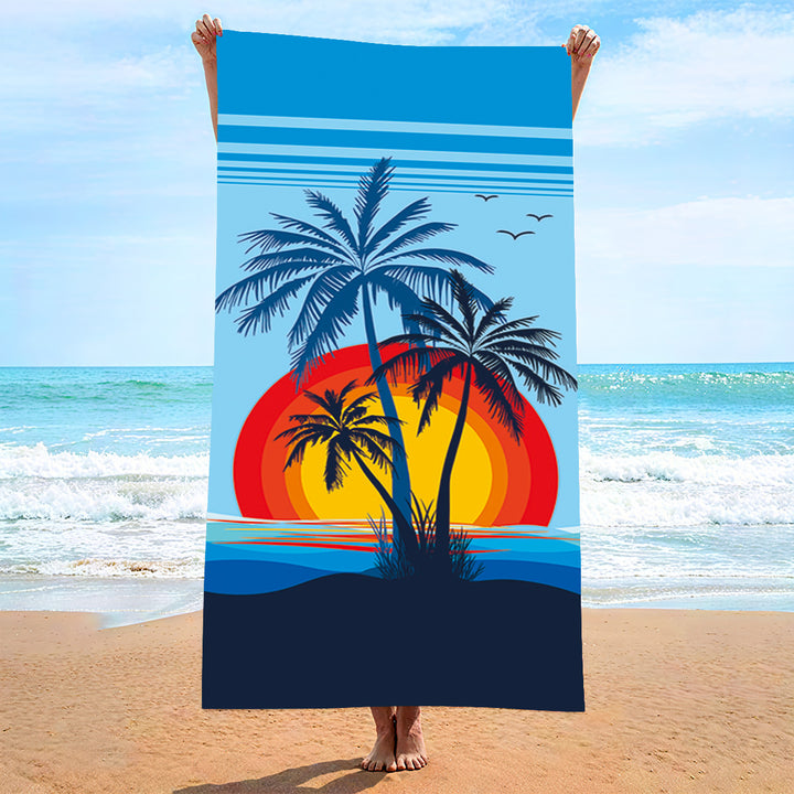 Ladies beach towel with maritime stripe pattern Bowlift