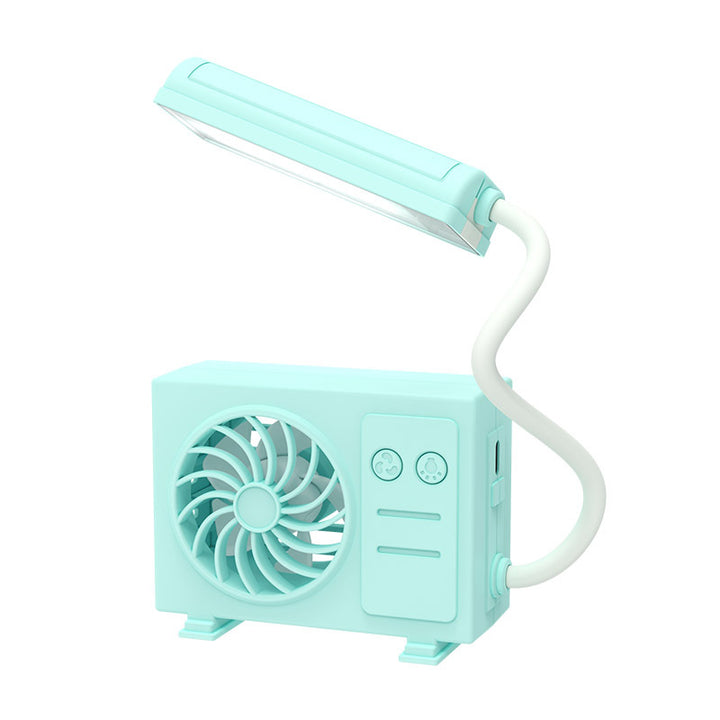 Women's multifunctional table lamp with integrated fan and flexible arm positioning Bowlift