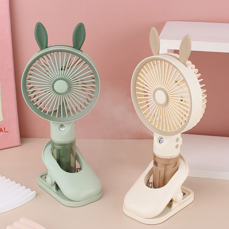 Women's Portable Cooling Fan with Water Mist Bowlift