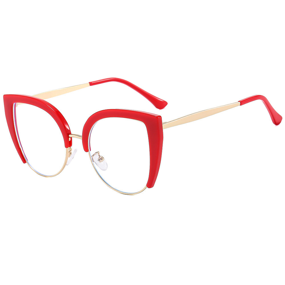 Women Fashion Cat-Eye Glasses made of Plastic with Metal Accents Bowlift