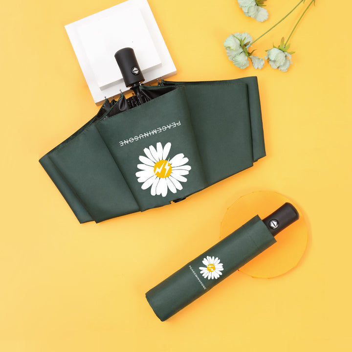 Ladies automatic folding umbrella with ergonomic handle and large canopy Bowlift