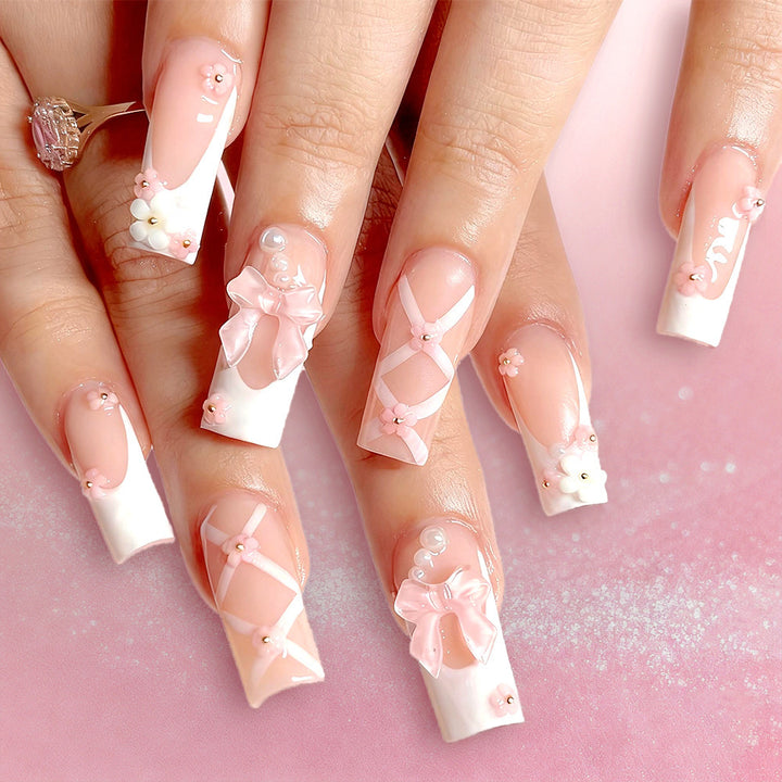 Decorative Press-On Nail Art Bowlift