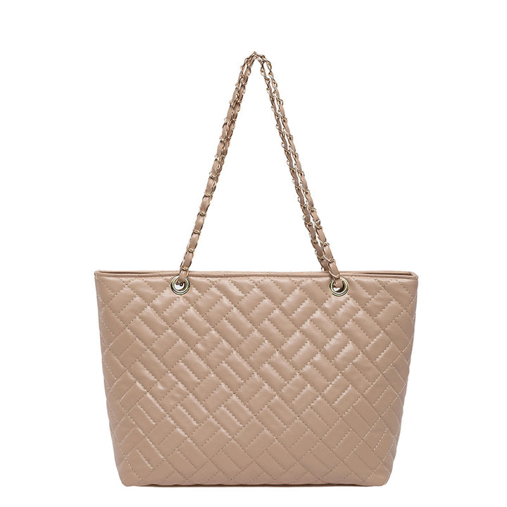 WoQuilted Tote Bag with Chain Handles Bowlift