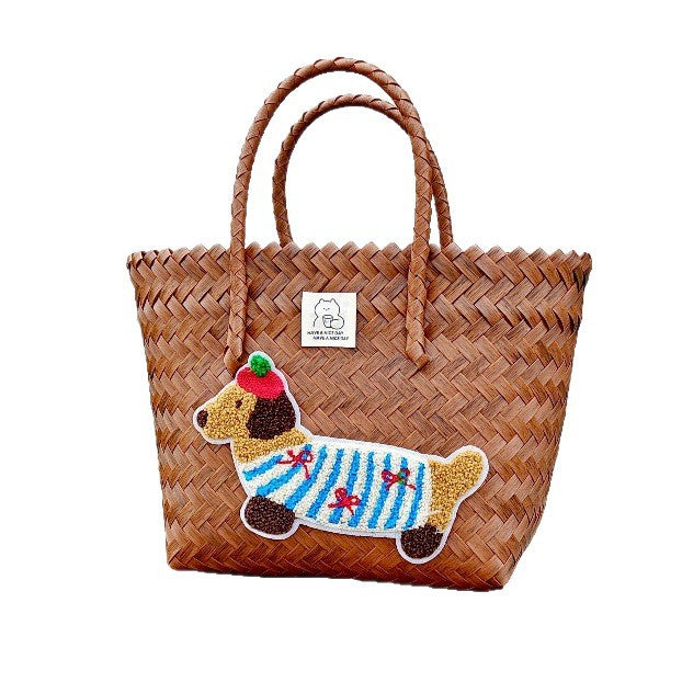 Handcrafted Basket Bag Made of High-Quality Material Bowlift