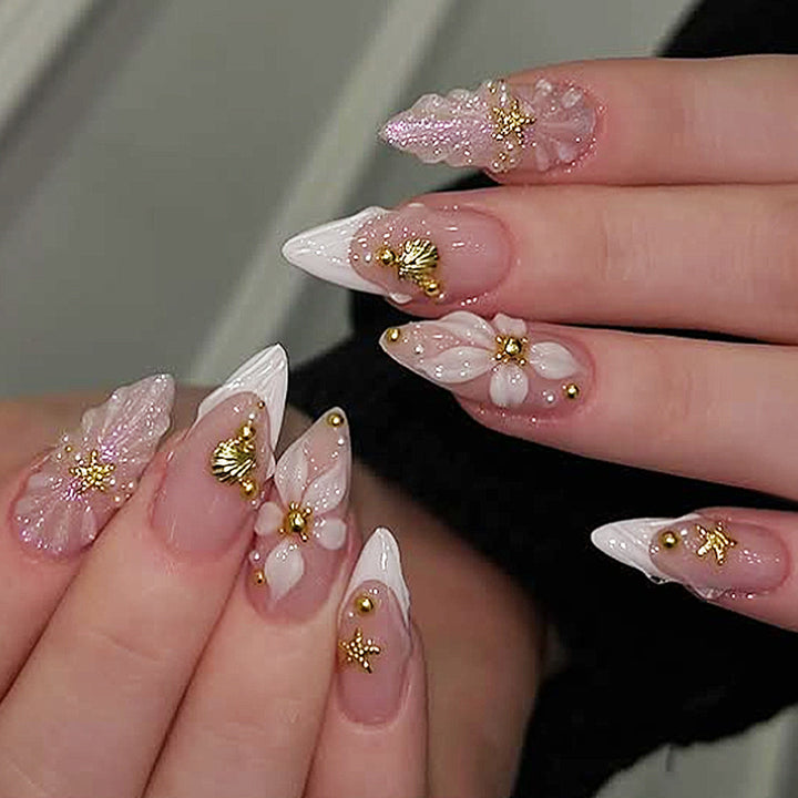 Premium Decorative Press-On Nail Set Bowlift