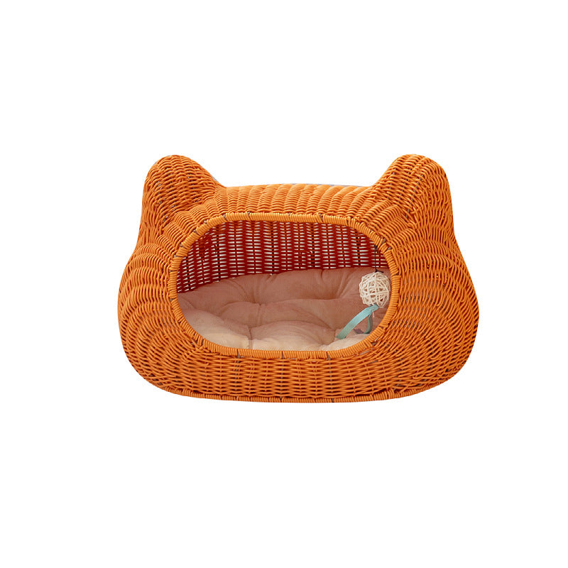Rattan Cat Cave Bowlift