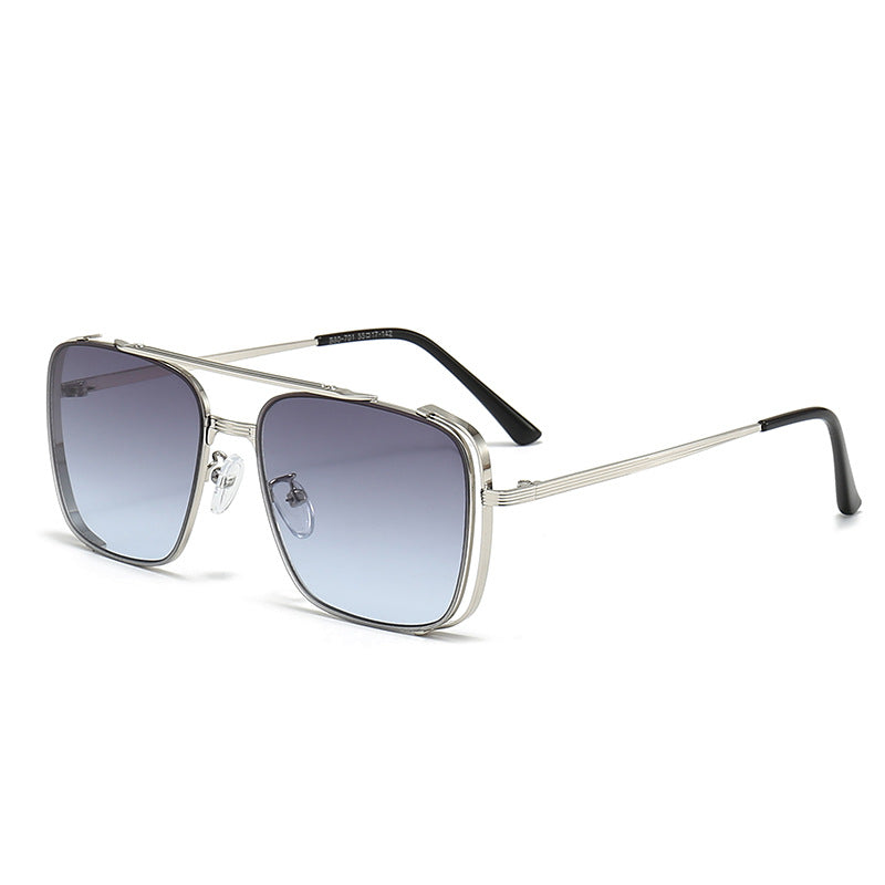 Women's fashionable square sunglasses with elegant metal frame Bowlift