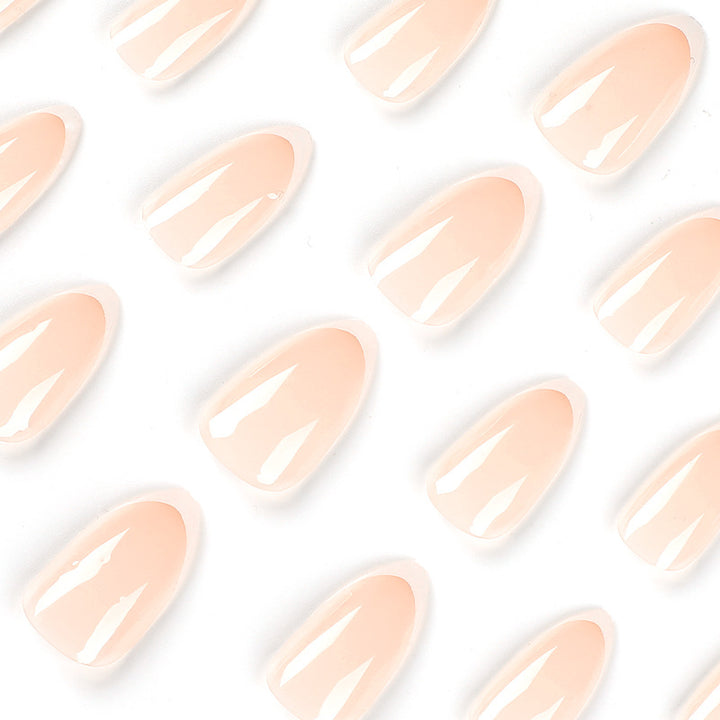 Artistic Nail Extensions in Elegant French Tip Design Bowlift